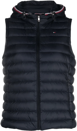 embroidered-logo padded vest