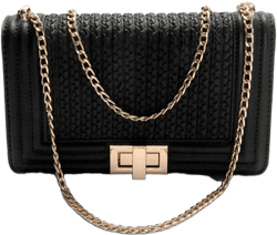 Let's Go Out Later Black Braided Crossbody Bag
