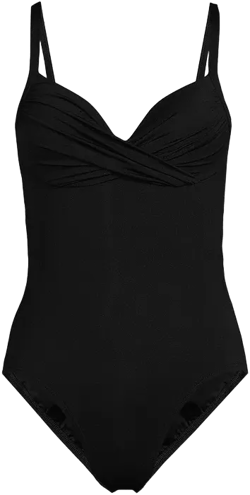 Women's Sculpting Suit Targeted Control Draped One Piece Swimsuit
