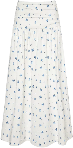 Women's Ruched Waist Midi Skirt