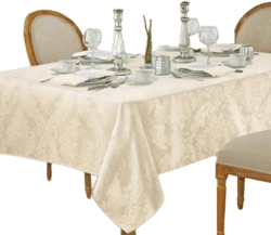 Elrene Barcelona Jacquard Damask Square Tablecloth, 52" x 52"