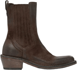 elastic-panel leather cowboy boots
