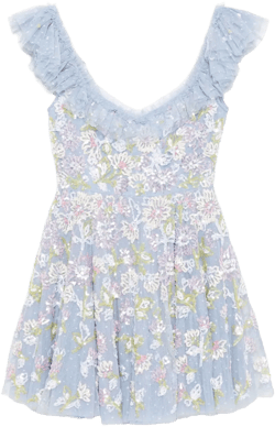 ruffle mini dress