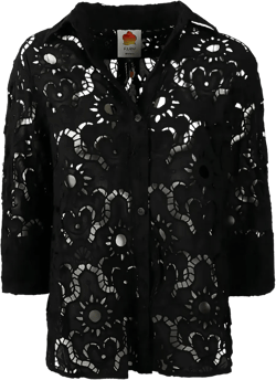 guipure-lace shirt