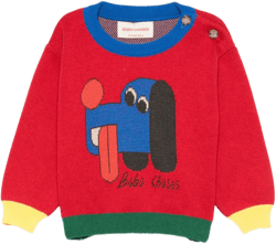 dog-print organic cotton sweater