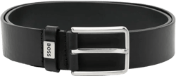 leather logo keeper belt