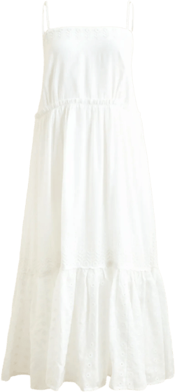 Sorrento dress in cotton voile - WHITE