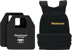 15lb/21lb Weighted Vest for Men and Women with Weight Vest Plates, Weight Vest for Strength and Endurance Training, Workouts, Running, Walking Black 5.75LB Plate