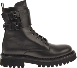 Leather Boots with Ankle Monk Straps