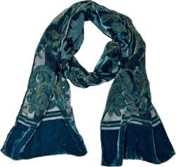 Boho Velvet Burnout Scarf