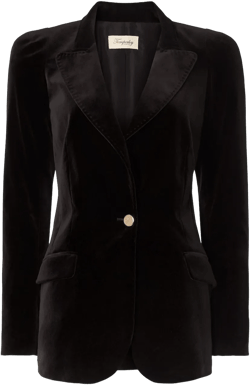 Clove Velvet Jacket - Black