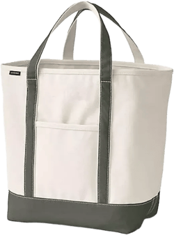 Large Natural 5 Pocket Open Top Canvas Tote Bag