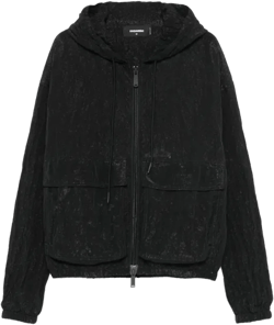 Textured-finish Jacket In Black