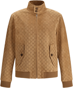 Ribbed Cuffs And Hem High Collar Jacket