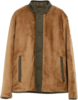 Veste Matelassée Courte Réversible En Teddy Rentignat In Brown