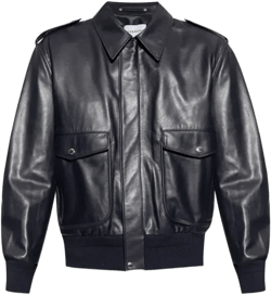 Aviator Jacket In Leather In Black