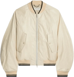 Long-sleeved Casual Jacket In Nude