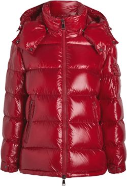 Ruby Jacket In Lacquered Nylon In Red