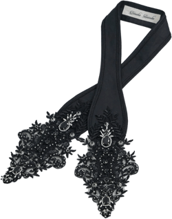 crystal bijou neckchief Black【Delivery in April 2025】