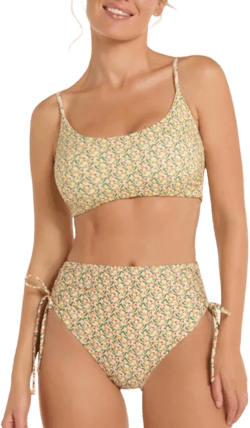 Paloma Scoop Neck Reversible Top in Ditsy and Tile Floral