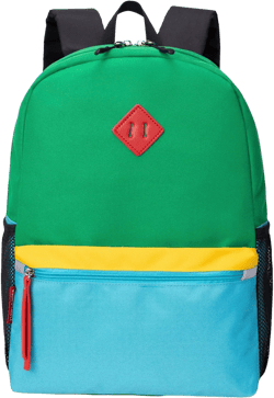 HawLander Little Kids Backpack for Boys Toddler School Bag Fits 3 to 6 years old, 15 inch, Green Blue