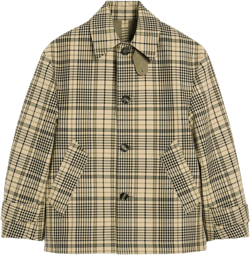 Beige Bounded Buttoned Jacket