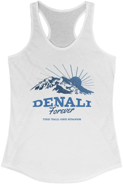 Denali Tank Top for National Park Lover, Denali Mountain Women&#39;s Racerback Tank, Alaska National Park Top, subtle anti-Trump anti-MAGA