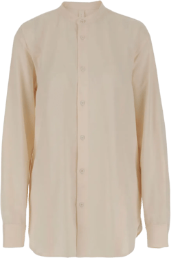 band collar cotton shirt