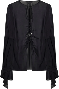 ruched-front blouse