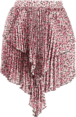 waterfall hem asymmetric mini skirt