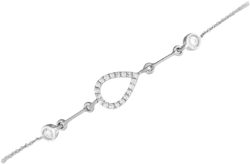 14K white gold diamond bracelet