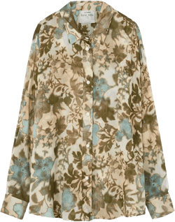 floral-print shirt