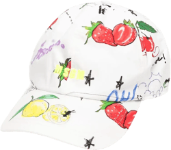 graphic-print logo-embroidered cap