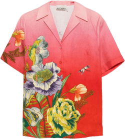 Inez floral-print linen shirt
