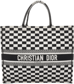2018 Large Canvas Checkerboard Book tote bag