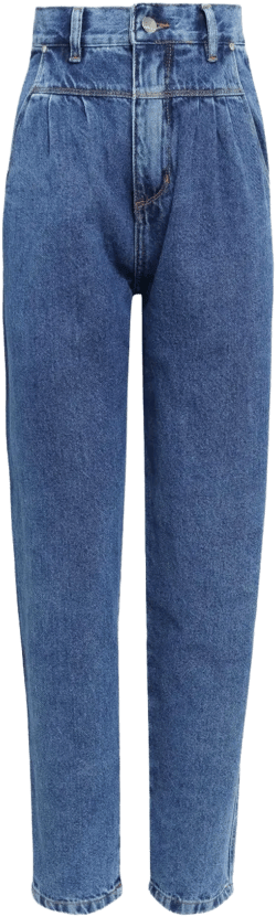 pleated-panel jeans
