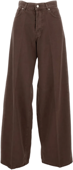 leather-label slouched jeans