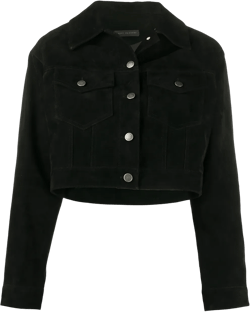 cropped suede jacket