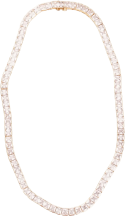 square-cut tennis necklace