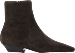 suede zip-fastening boots