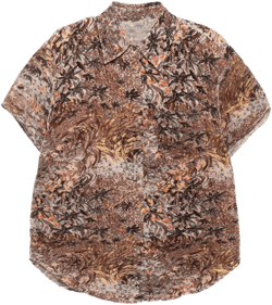 floral-patterned short-sleeved shirt