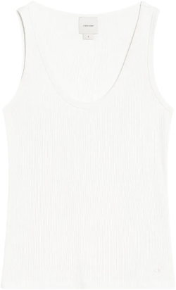 ribbed scoop-neck tank top
