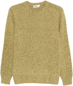 speckled-knit wool sweater