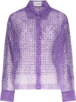 embellished tulle shirt