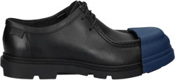 Junction leather rubber-toe cap shoes
