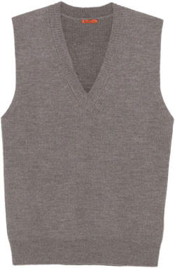 V-neck wool sweater vest
