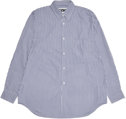 CDG - Logo Cotton Stripe Shirt - (Navy)