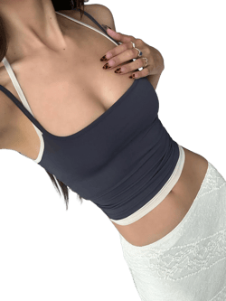 Premier Layered Tank Top Slate