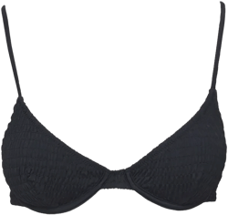 Lolita Underwire Shirred Bikini Top Black