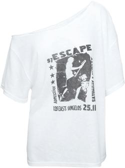 Kippa Off The Shoulder Tee White